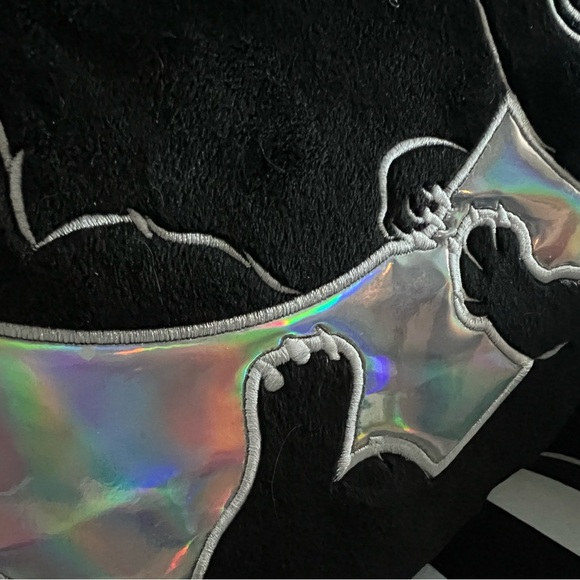 Killstar Black Velvet Holographic Pillow - Picture 3 of 6
